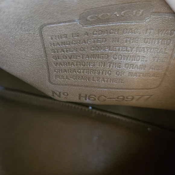 Vintage Coach Manor Leather Handbag British Tan - Picture 16 of 17